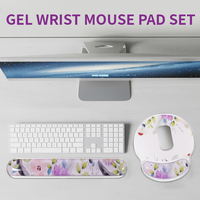 Tapis de souris de jeu personnalisé OEM/ODM en silicone transparent avec repose-poignet, motif dessin animé, couleur personnalisée, base antidérapante, en stock