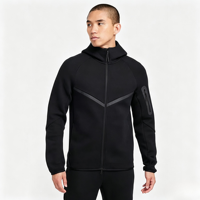 Chemise à capuche décontractée en tricot haut de gamme pour homme, pull printemps-automne, veste confortable à poches zippées