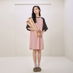 Vestido de noche corto de una pieza de algodón y LICRA de buena calidad, suelto, minimalista, informal, personalizado, para verano - Product Image 1