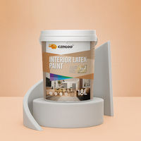 Peinture acrylique intérieure dorée 5 en 1, 18L, finition mate, haute couvrance, faible odeur, revêtement mural durable, fabrication OEM/ODM