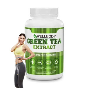 Wellbody Oem/Odm Fabriek Levert Groene Thee <span class=keywords><strong>Extract</strong></span> <span class=keywords><strong>Capsules</strong></span> Hormoonvrij Suikervrij Gewichtsbeheer Gmp Gecertificeerd Food Grade 60 - Product Image 1