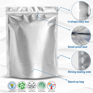 50 bolsas de Mylar, 50 absorbentes de oxígeno de 500cc y 50 etiquetas autoadhesivas, bolsa Mylar de 1 galón para almacenamiento de alimentos a largo plazo, 9,5 Mil de espesor - Product Image 3
