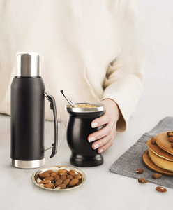 Ensemble de gourde à thé personnalisé, 8oz, <span class=keywords><strong>avec</strong></span> couvercle, bouteille Thermos, Bombilla en bois, <span class=keywords><strong>paille</strong></span> - Product Image 6