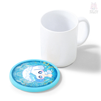 Sous-verre rond en acrylique à paillettes liquides, design personnalisé Kawaii Anime, fourniture d'usine
