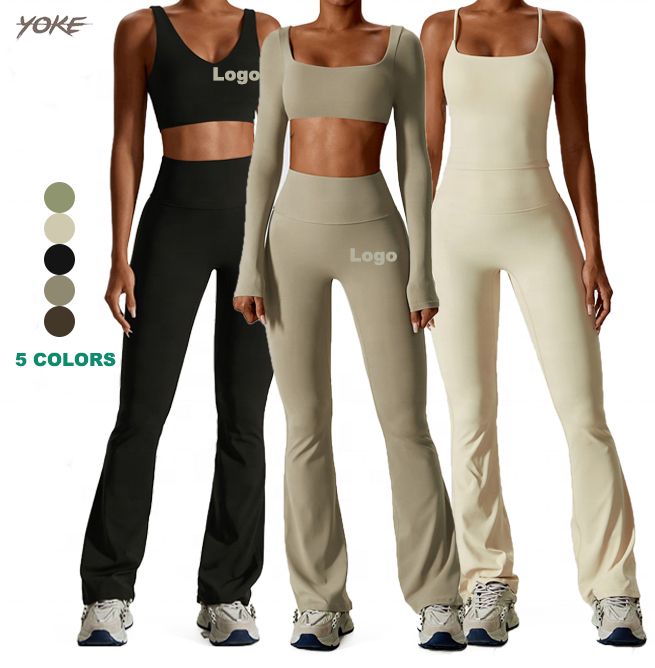 Yoke 2024 Ropa Femeninas Loungewear Sin Costura Sportswear Recycle Atheleisure Yoga Gimnasio Conjunto Gym Fitness Sets For Women
