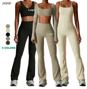 Yoke 2024 Roupa Feminina Loungewear Sem Costura Reciclada Athleisure Yoga Ginásio Conjunto de Academia Fitness para Mulheres - Product Image 1