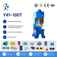 Presse hydraulique à colonne unique en C de 100 tonnes avec commande PLC et moteur haute puissance pour le poinçonnage, le formage et le pliage des métaux