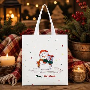 Sac fourre-tout en toile de coton personnalisé en gros, promotion de cadeaux de Noël, petit sac fourre-tout en toile - Product Image 2