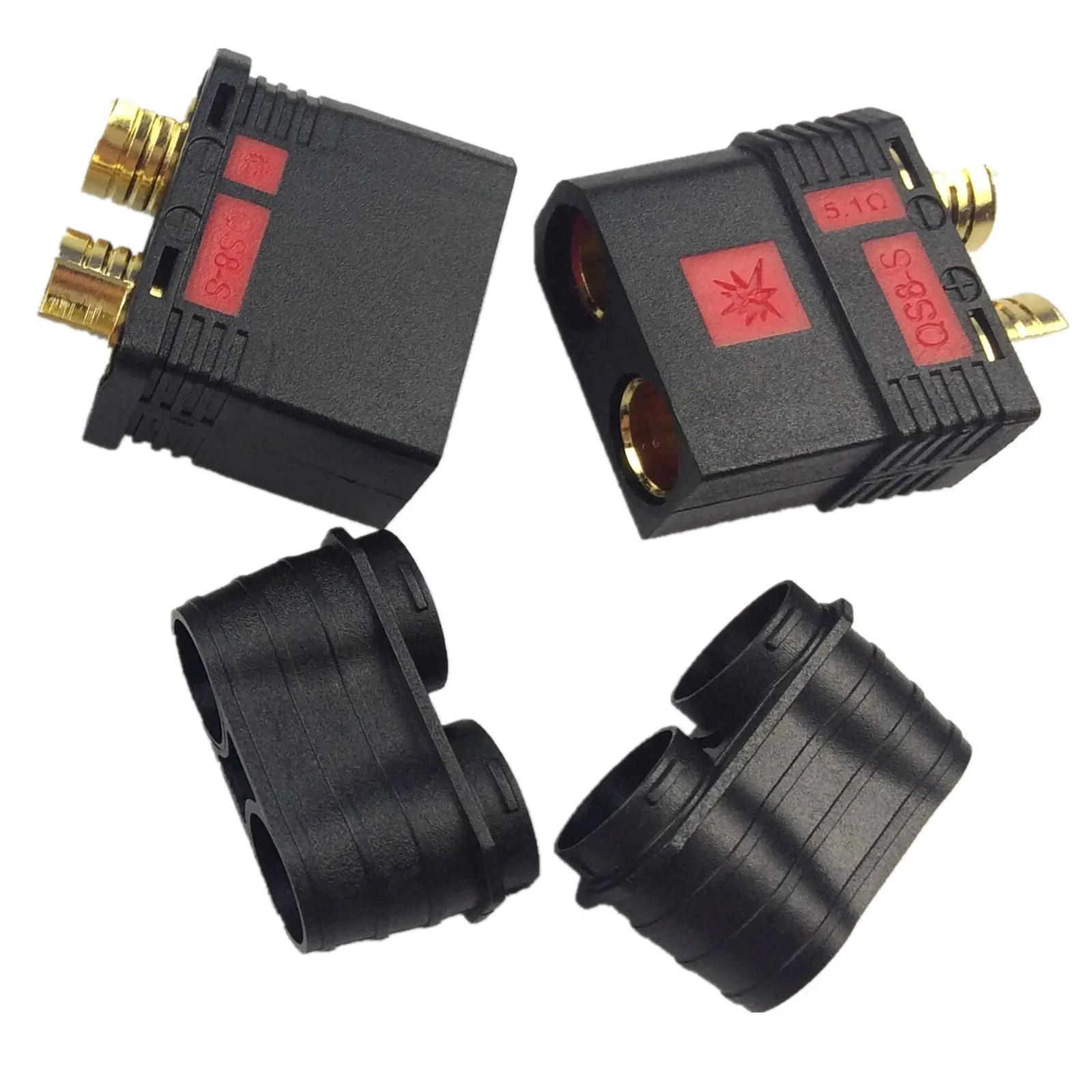 110A 180A siyah anti kıvılcım konektörü erkek ve dişi QS8 yüksek akım konnektörü
