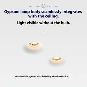 Empotrado redondo sin bordes <span class=keywords><strong>Led</strong></span> Gypsum GU10 <span class=keywords><strong>Downlight</strong></span>: Marco extraíble antideslumbrante, resistente al fuego, carcasa, accesorios - Product Image 2