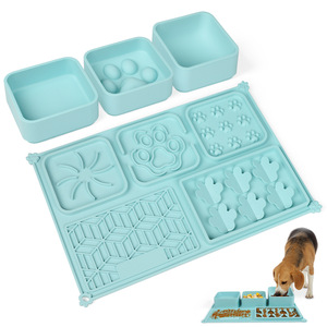 Prodotti per Animali Domestici OEM/OEM di Alta Qualità, Tappetino Multifunzionale per Alimentazione Lenta di Cani e Gatti con Trattamento Superficiale UV, Set in Silicone - Product Image 1