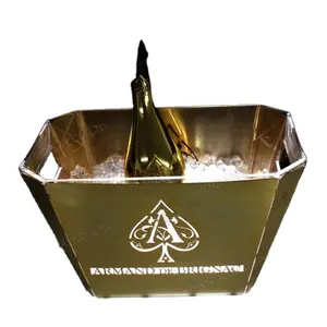 GlowDisplay Champagne Ace Of Spades Gold Ice Bucket pour discothèque bar lounge