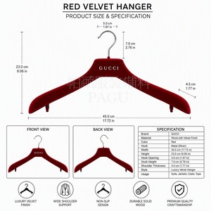 Perchas de Terciopelo para Ropa de Mujer con Logotipo Personalizable, Ganchos de Acero, Almacenamiento Multifuncional para Armario, Material Ecológico, Marca Pagu - Product Image 4