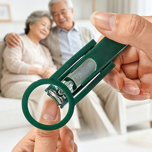 Cortauñas con lupa, diseñados para personas mayores, cortauñas antirrespingos, cortauñas multifuncionales para pedicura - Product Image 4
