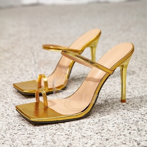 Nouvelles mules compensées transparentes à bout ouvert pour femmes, avec boucle, design estival simple et élégant - Product Image 4
