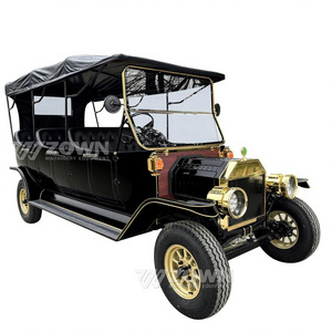 Voiture électrique classique vintage européenne, véhicule de tourisme écologique rétro pour service VIP d'hôtel - Product Image 4