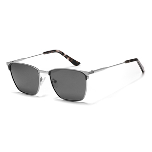 Gafas de Sol Cuadradas Unisex con Marco Metálico, Lentes Oscuras, Protección UV400, para Uso en Exteriores, Gafas de Sol Metálicas para Adultos - Product Image 1