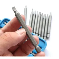 50/36 Buah 75Mm Kepala Keamanan Magnetik Multifungsi Ekstra Panjang Dapat Dilepas 1/4 Kit Mata Obeng Torx Star Hex Spline Bits