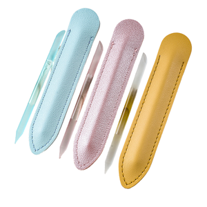 Lima de Uñas de Cristal Cilíndrica Doble, Pulidora de Vidrio, Empujador de Cutículas, Herramienta de Manicura y Pedicura de Lujo y Duradera - Product Image 1