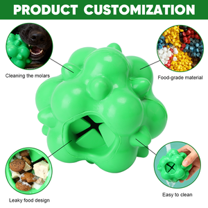 Nuovo Giocattolo Interattivo per Cani in Gomma Resistente con Dispenser di Snack, Pulizia dei Denti e Allenamento del QI - Product Image 3