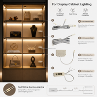Kabel Jumper LED untuk Lampu Lemari Kabinet 2 Pin 3 Pin CCT Tunable White Konektor JST Kabel Ekstensi 91205-23
