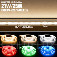 Bande LED COB RGB+CT 24V 840 LED 25W Haute Densité IP20 Cuivre pour Éclairage de Plafond de Salon de Luxe