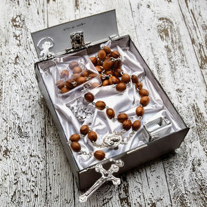 Medalla <span class=keywords><strong>de</strong></span> centro <span class=keywords><strong>de</strong></span> la <span class=keywords><strong>Virgen</strong></span> María católica <span class=keywords><strong>de</strong></span> estilo clásico, cuentas <span class=keywords><strong>de</strong></span> Rosario <span class=keywords><strong>de</strong></span> madera <span class=keywords><strong>de</strong></span> Jerusalén, aleación <span class=keywords><strong>de</strong></span> Zinc, icono religioso cristiano, aniversarios - Product Image 3