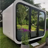 Maison capsule spatiale de luxe Apple Cabin, maison préfabriquée en acier, mini-villa modulaire, chambre d'hôtel écologique
