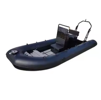 2025 Rib480 16ft Semi-Rigide En Aluminium Deep-v Coque Hypalon/PVC Aluminium nervure bateau gonflable pooton bateau à vendre