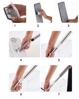 Vadrouille nettoyante pour sols, sans lavage à la main, rotative à 360 °, épurateur de sol élargi, ménage, séparation sèche et humide, vadrouille plate avec seau