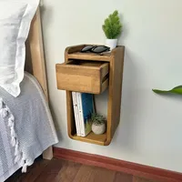Décoration de chambre, meubles en bois recyclé, faits à la main, étagère flottante en bois artisanal pour petit espace