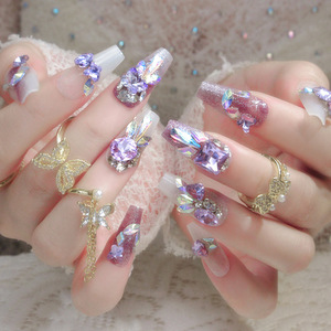 เล็บปลอมทำมือคุณภาพสูงแบบกดติด  ตกแต่งเต็มเล็บ  ลายเจาะใหญ่  ผลิตภัณฑ์สำเร็จรูป ได้รับการรับรอง <span class=keywords><strong>U89</strong></span> - Product Image 3