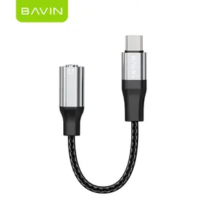 BAVIN प्रकार-सी 3.5mm महिला केबल करने के लिए प्रकार सी के लिए 3.5mm जैक ऑडियो औक्स एडाप्टर केबल करने के लिए वायर्ड हेड फोन्स AUX30