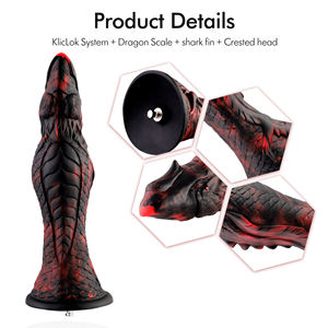 Hismith 10,2 Zoll Silikon-Dildo, 7,8 Zoll Einführbare Länge mit KlicLok-System, der Böse Fischer - Fantastische Serie - Product Image 3