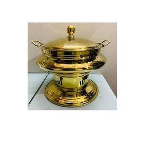 Fournitures de restaurants de luxe Chauffe-buffet Chauffe-plats Cuivre Réchaud en métal personnalisé - Product Image 2