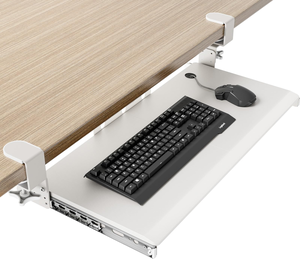 Keyboard Tray Under Desk Pull Out with Extra Sturdy <b>C</b> <b>Clamp</b> Mount System - Product Image 1