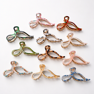 Accessoires Daou : Nouvelles pinces <span class=keywords><strong>à</strong></span> cheveux asymétriques pour filles, colorées, faites <span class=keywords><strong>à</strong></span> la main, style ruban, collection automne-hiver, best-seller transfrontalier - Product Image 1