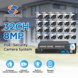 4K PoE 32 Channel Security Camera System AI Person/Vehicle Detection H.265 UHD NVR 8TB HDD 24X 8MP Commercial Bullet <strong>IP</strong> Camera - Product Image 2