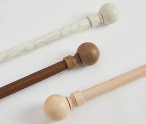 Barra <span class=keywords><strong>de</strong></span> tubo <span class=keywords><strong>de</strong></span> cortina <span class=keywords><strong>de</strong></span> grano <span class=keywords><strong>de</strong></span> <span class=keywords><strong>madera</strong></span> doble, juego <span class=keywords><strong>de</strong></span> aluminio para ventanas, venta al por mayor - Product Image 2