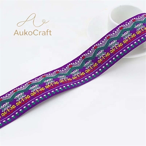 Lote de Fitas de Renda Étnica Vintage para Costura DIY, 10m, Rolos de 45mm, com Acabamentos de Renda Jacquard Floral para Fantasia - Product Image 5