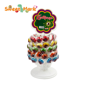 Monster Eye Ball Shape Lollipop Tree Caramelo duro con piruletas con sabor a frutas en embalaje de bolsa - Product Image 1