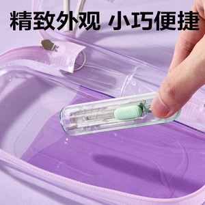 Couteau utilitaire Deli 2079-C, lame en acier inoxydable, retour automatique par ressort, ouvre-boîte portable pour la découpe de papier pour étudiants - Product Image 5