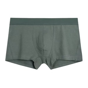 Calzoncillos bóxer negros para hombre con logotipo personalizado, transpirables, de algodón y spandex, de secado rápido, antiestáticos. - Product Image 4