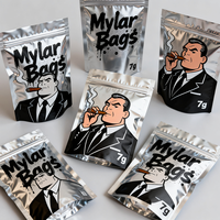 Sacs Mylar refermables à fermeture éclair, anti-odeur, imprimés numériquement sur mesure, 3,5 g, pochettes verticales