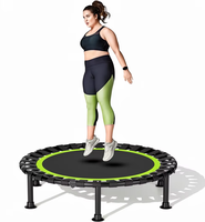 Trampoline pliable de gymnastique d'intérieur pour adultes, équipement de fitness pour sauts, sans filet de protection, pour usage domestique