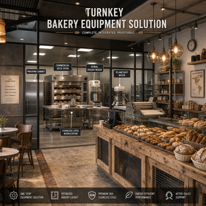 Solution de boulangerie artisanale Urnkey : Mouleuse à croissants, Laminoir à pâte, <span class=keywords><strong>Four</strong></span> rotatif X-Layer CE en acier inoxydable 304 - Product Image 1