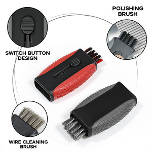 Portable 2-in-1 <b>Golf</b> Club Cleaning Brush Red And Gray Plastic Mini Brush For <b>Golf</b> Equipment Maintenance - Product Image 4