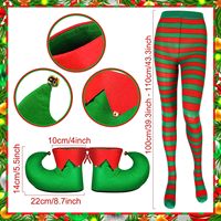 Usine En Gros Drôle Adulte Costume Xmas Elf Tablier Série Noël Elfe Cosplay Costume Ensemble Avec Oreilles D'elfe