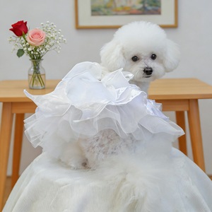 White Princess Dress <b>For</b> Pet <b>Dogs</b> Cats <b>Small</b> Puppies Moonlight Ballet Skirt Polyester Four Seasons Pet <b>Clothes</b> - Product Image 3