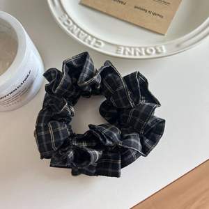 Grands chouchous rétro à carreaux, bandeau à cheveux en tissu, accessoire de mode coréenne - Product Image 6